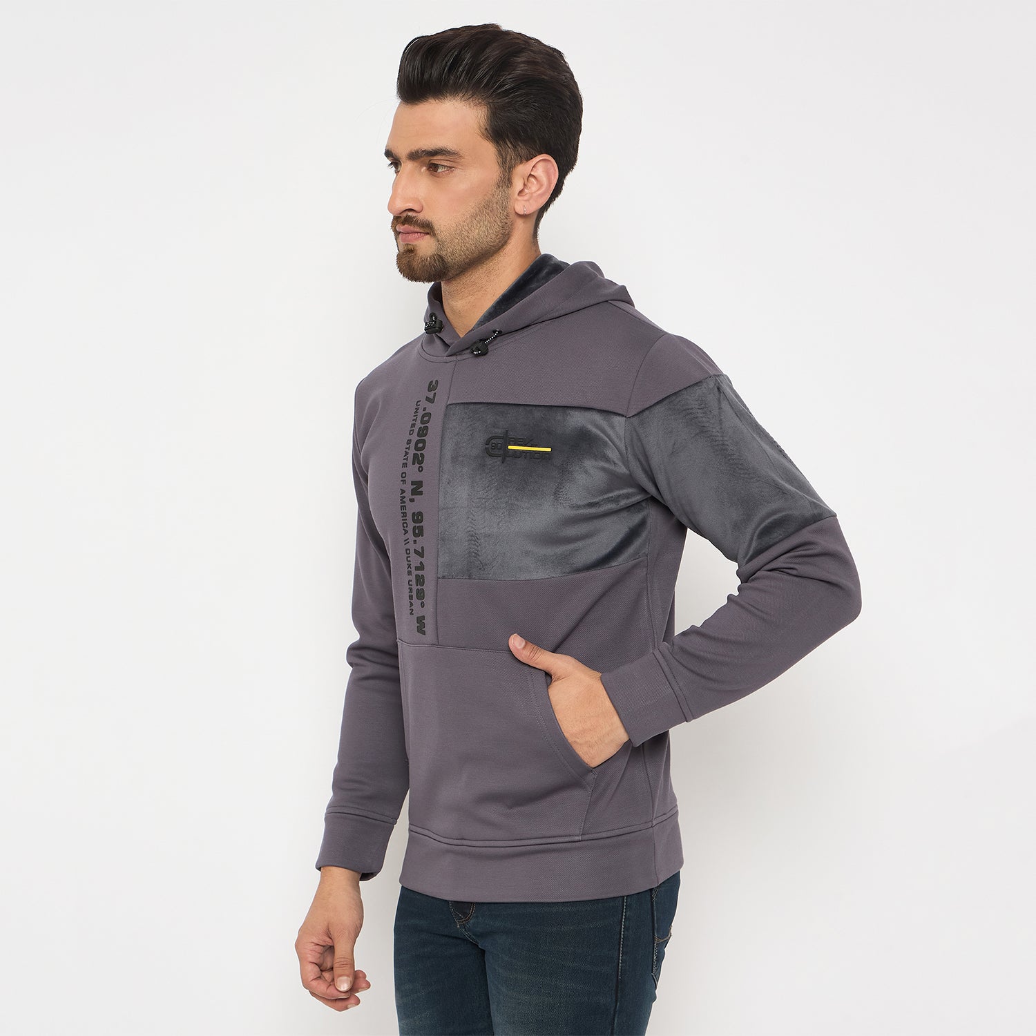 Duke Urban Men Full Sleeve Hooded Sweatshirt (LF6418)