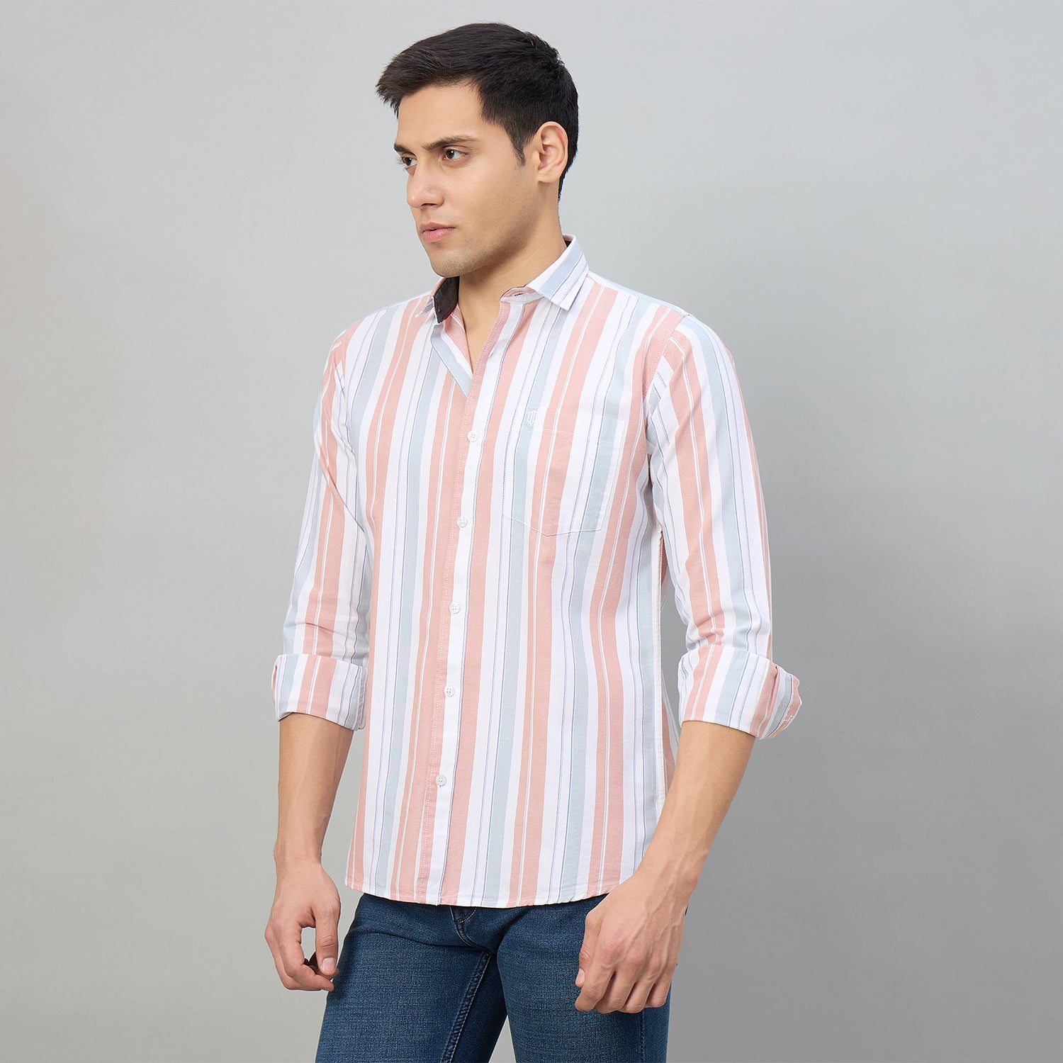 Duke Men Slim Fit Full Sleeve Short Style Cotton Shirt (SDO8STOT)
