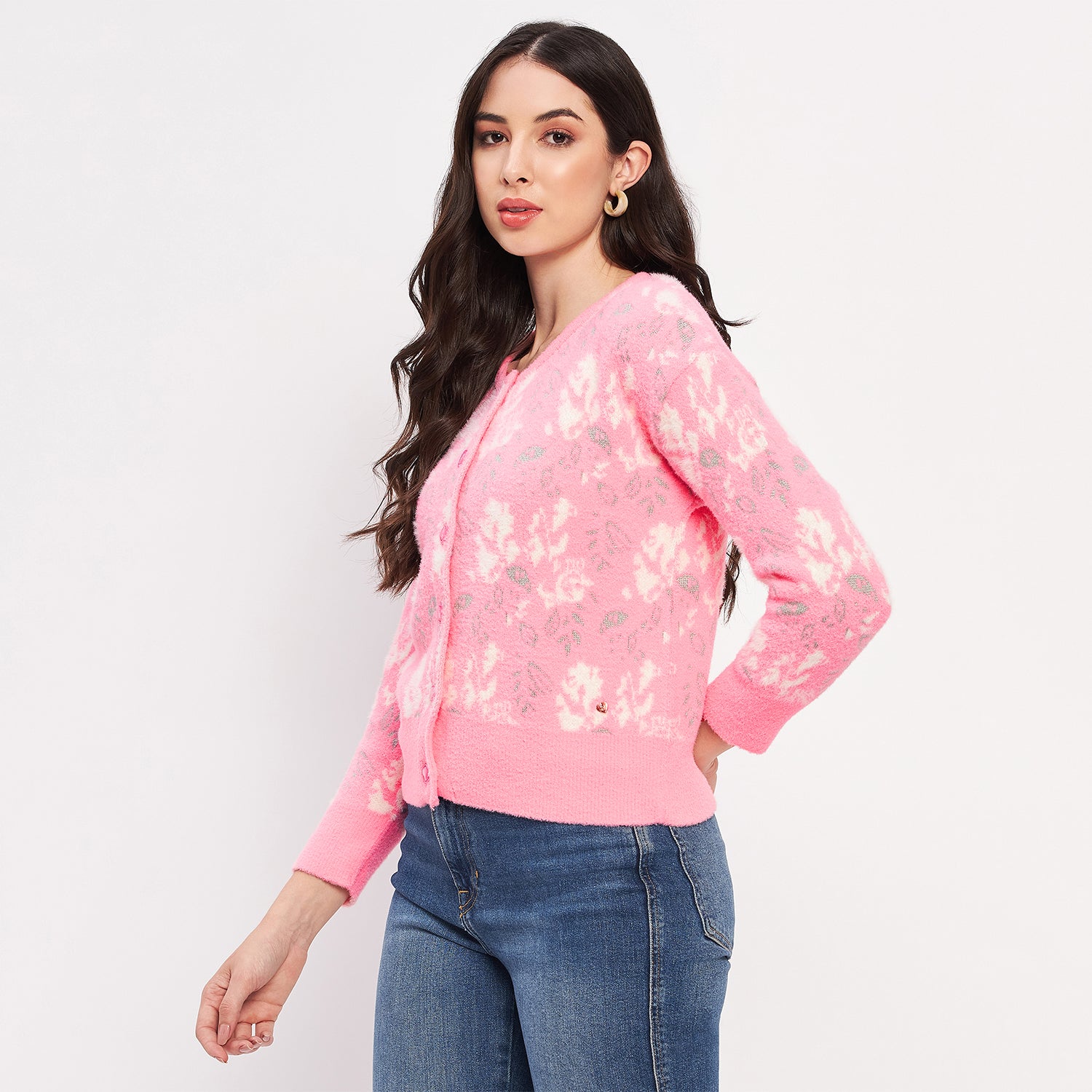 Duke Urban Women Full Sleeve Self Design Sweater (LQS9810)