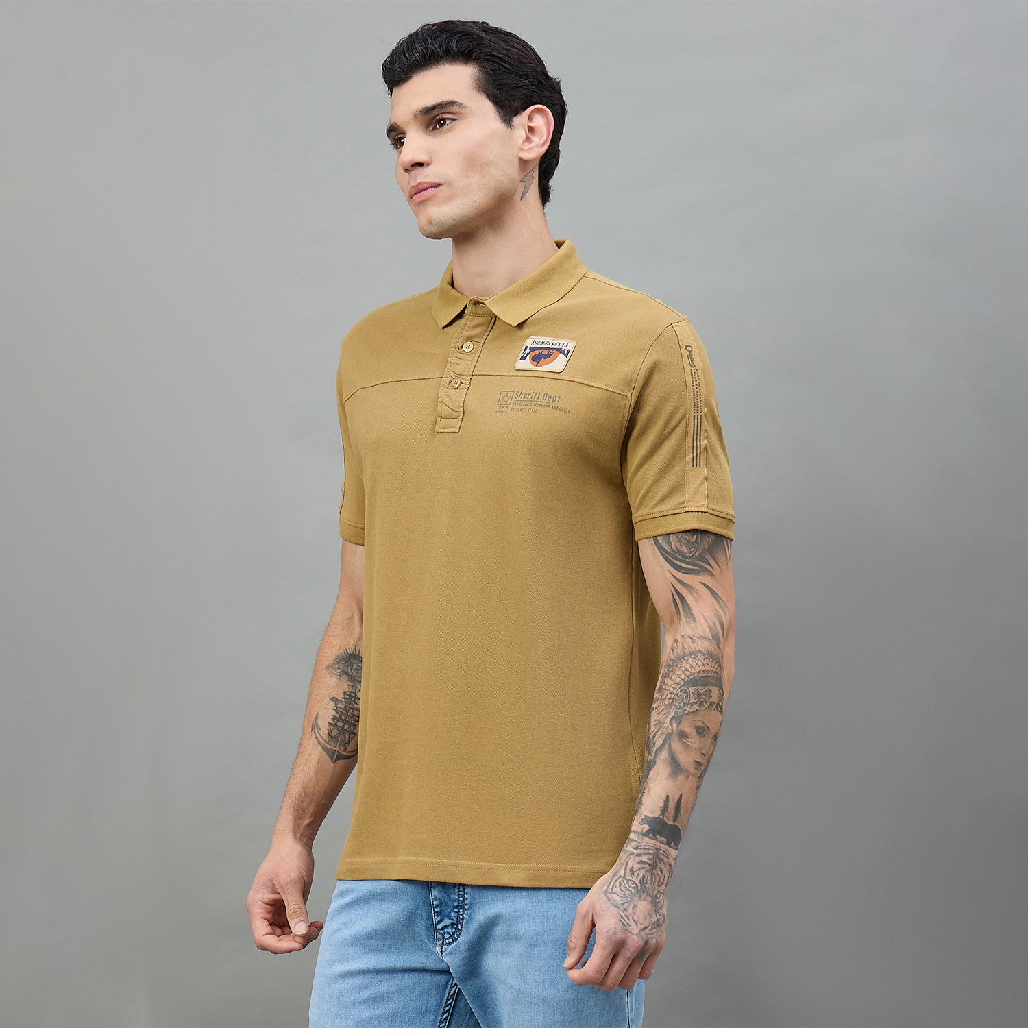 Duke Urban Men Half Sleeve Printed Slim fit Polo T-Shirt (LF7679)