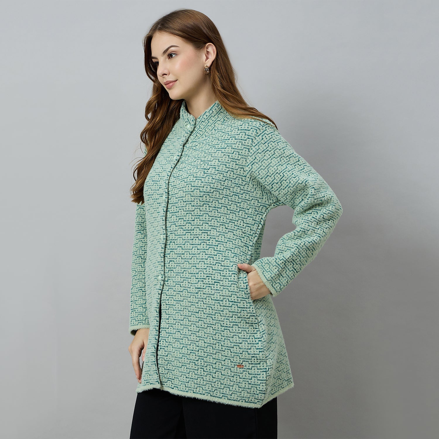 Duke Urban Women Long Coat Shortstyle Cardigan (ONSDS108)