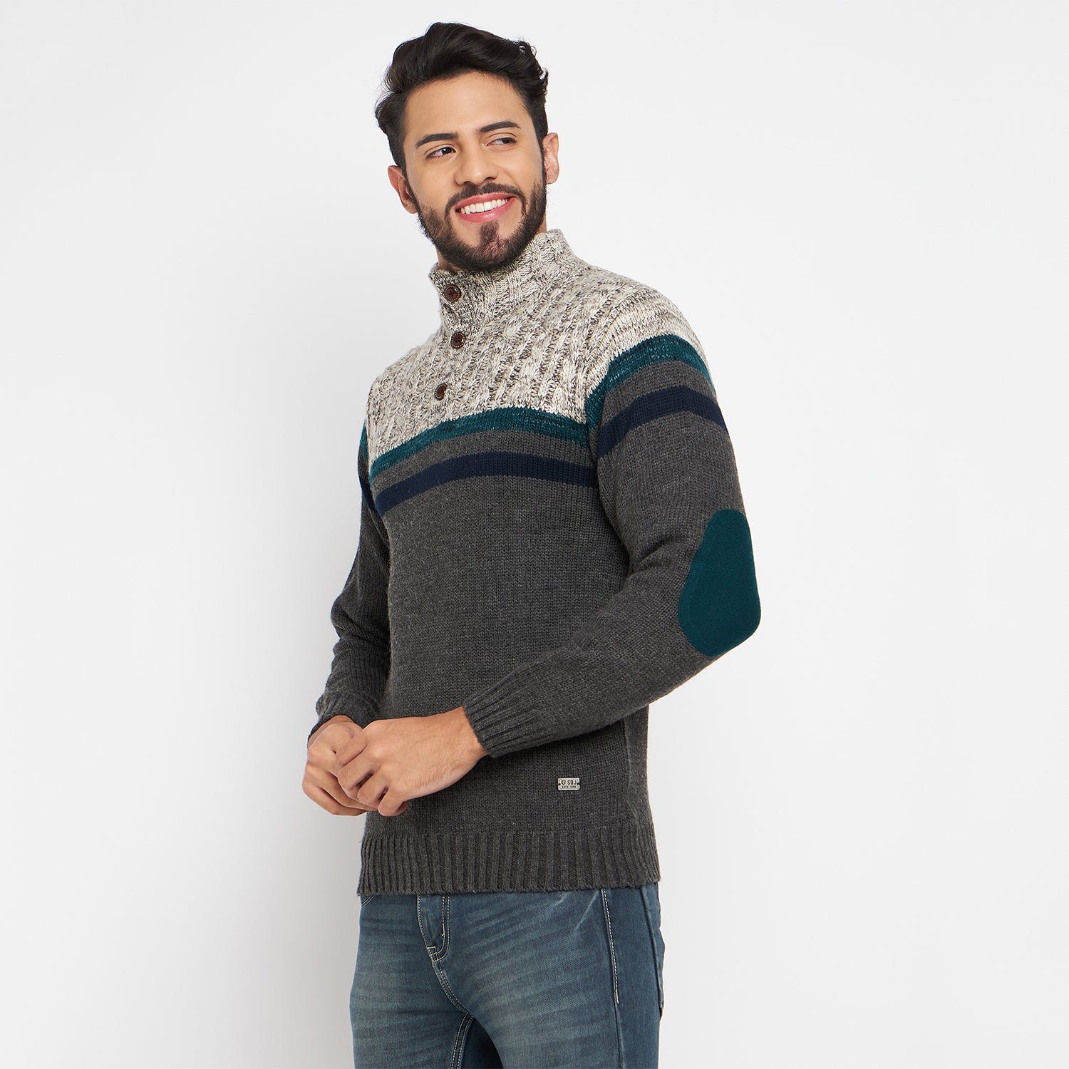Duke Urban Men Full Sleeve Button Placket Sweater (SDS2002)