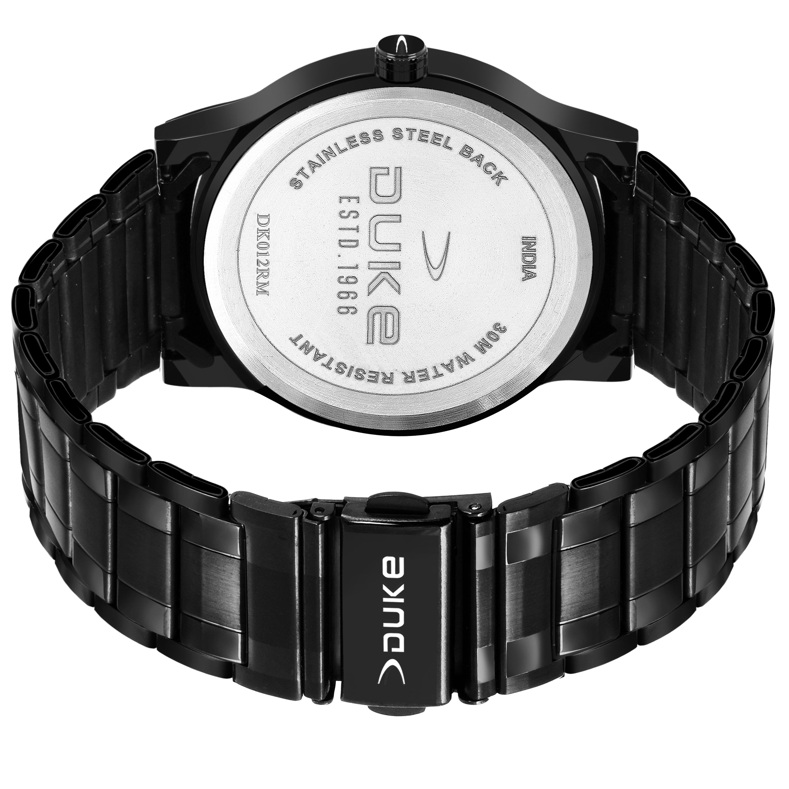 Duke Solid Stainless Steel Strap Metal Body Analog Men Watch Silver Dial (DK012RM02C)