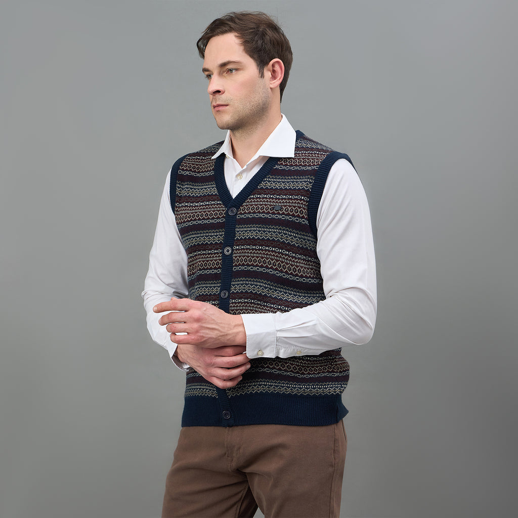 Duke Urban Men Sleeveless V Neck Sweater (SDS2160)