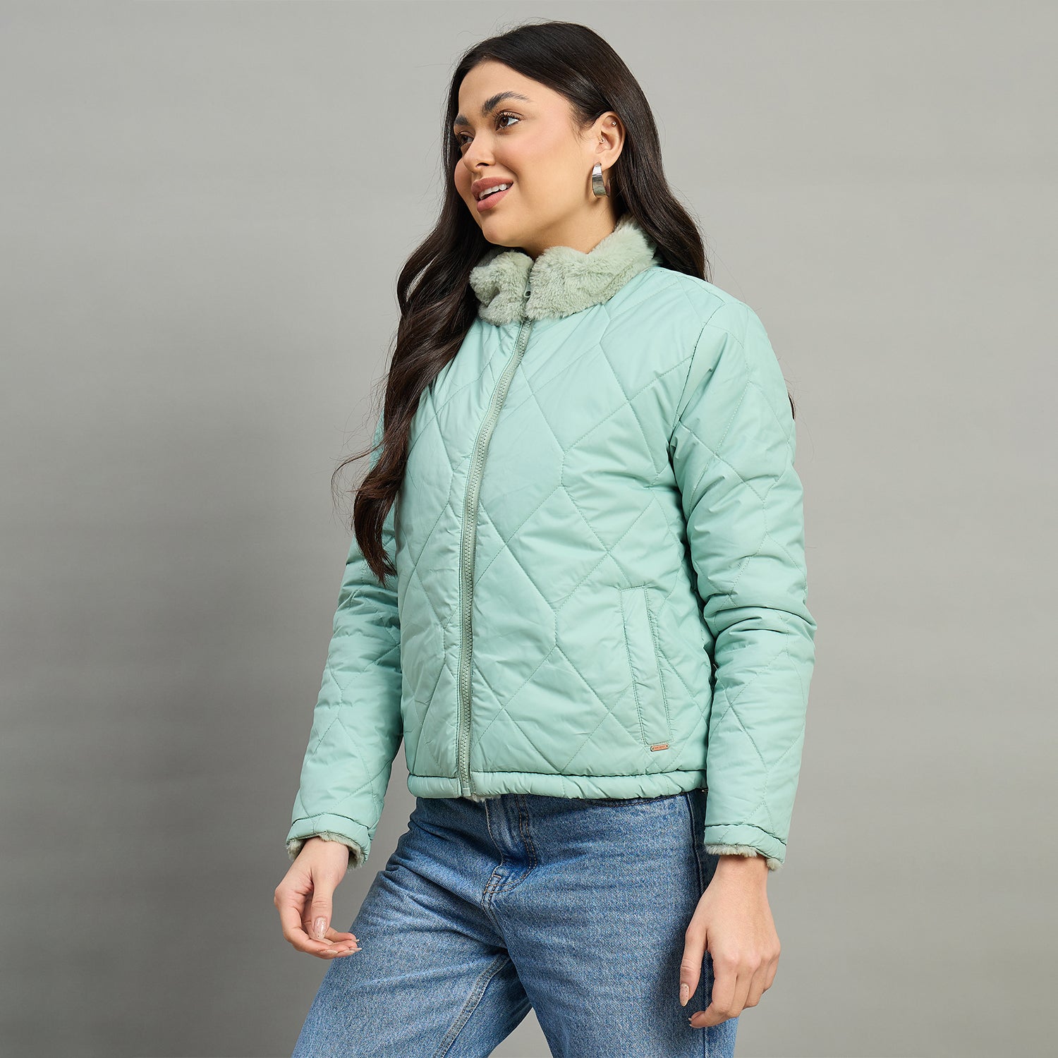 Duke Urban Women High Neck Full Sleeve Reversible Jacket (SDZ4183)