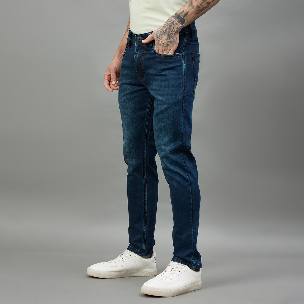Duke Urban Men Ankle Length Mid-Rise Light Fade Stretchable Jeans (SDD9135A)