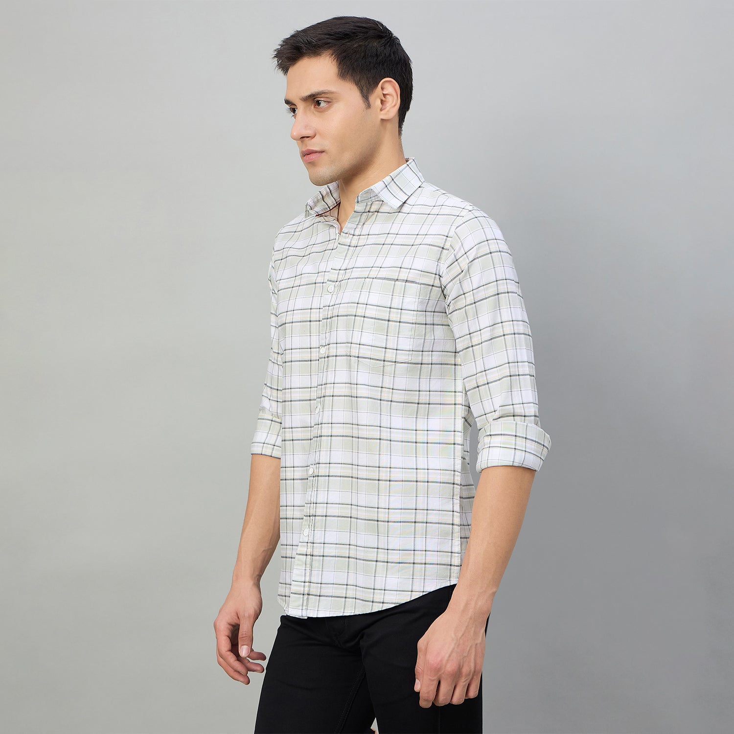 Duke Men Slim Fit Full Sleeve Oxford Cotton Shirt (SDO5CKDB)