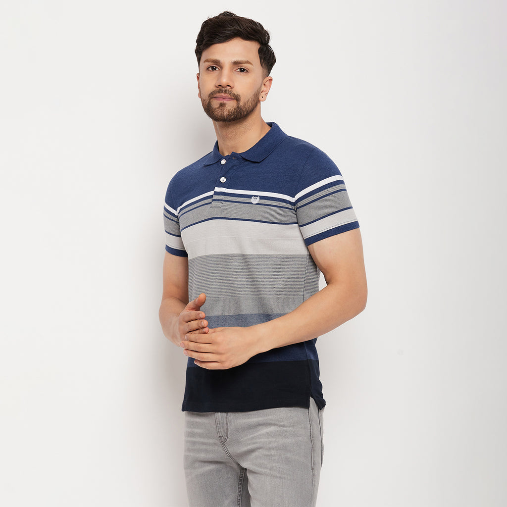 Duke Stardust Men Half Sleeve Polo Neck Cotton T-shirt (LF7013)