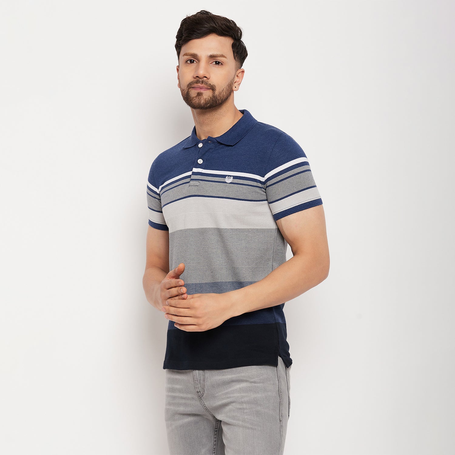 Duke Stardust Men Half Sleeve Polo Neck Cotton T-shirt (LF7013)