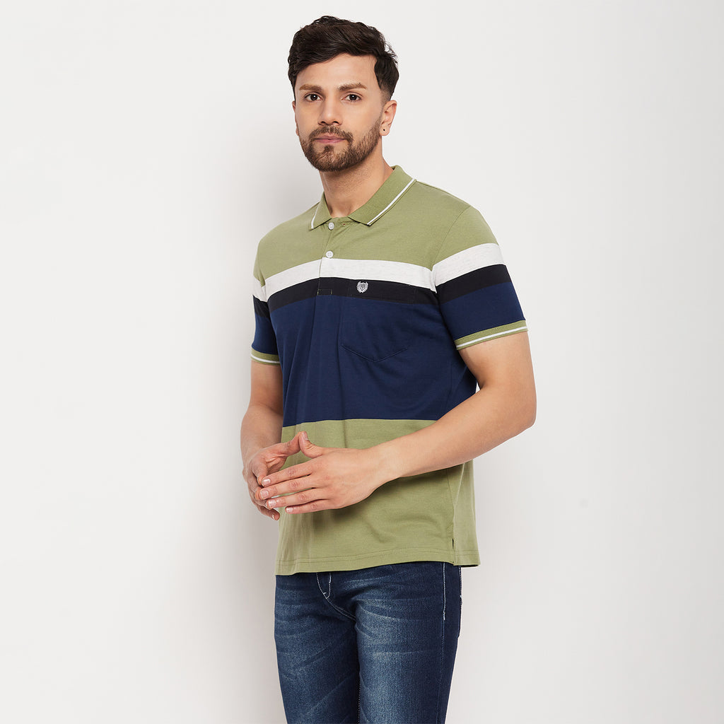 Duke Stardust Men Half Sleeve Polo Neck Cotton T-shirt (LF5724)