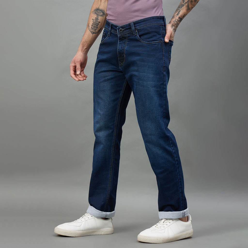 Duke Urban Men Comfort Fit Mid-Rise Light Fade Stretchable Jeans (SDD9136C)