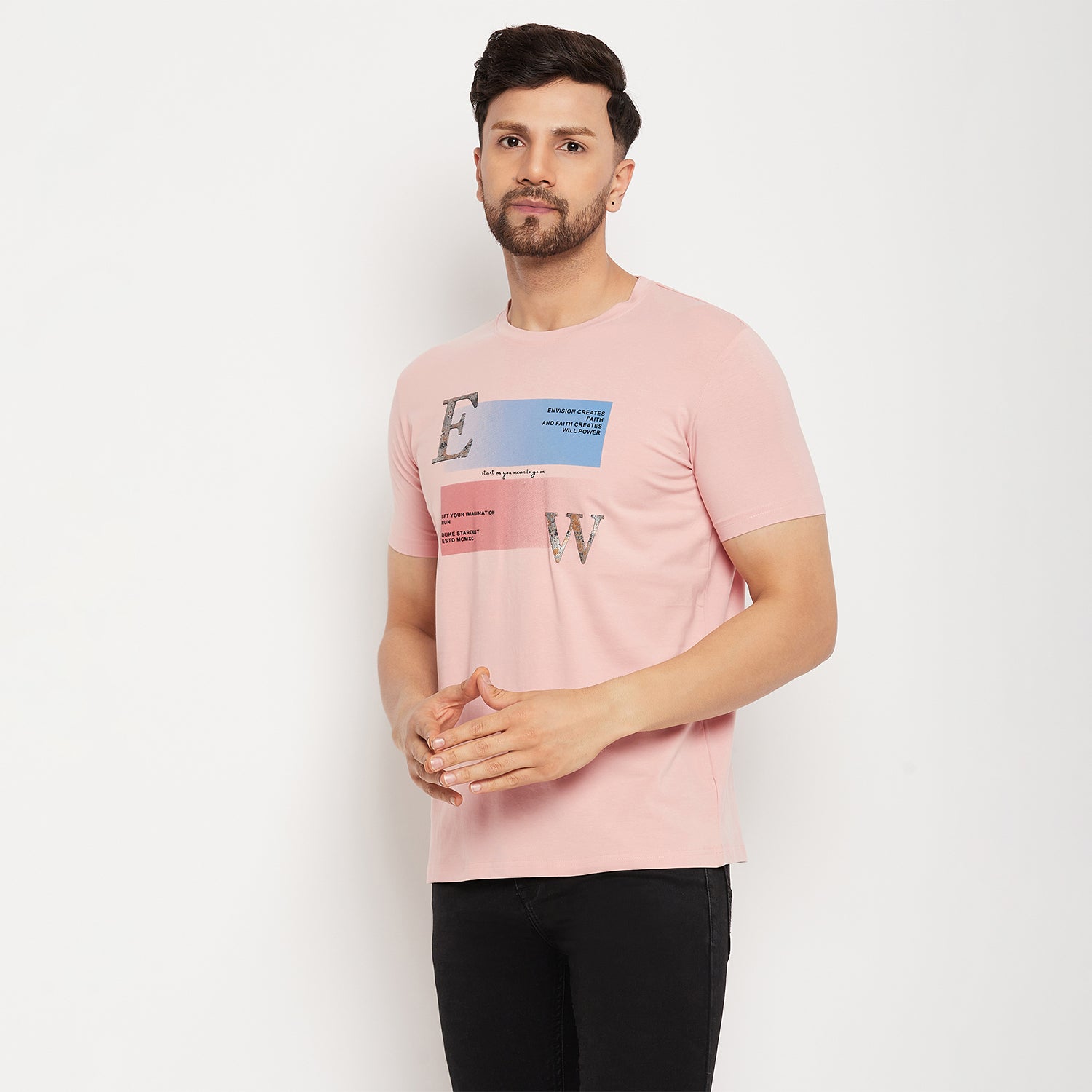 Duke Stardust Men Half Sleeve Cotton T-shirt (LF5818)