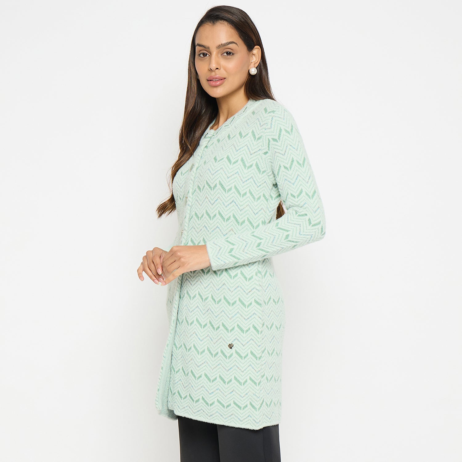 Duke Urban Women Full Sleeve Round Neck Long Coat (SDS1209)