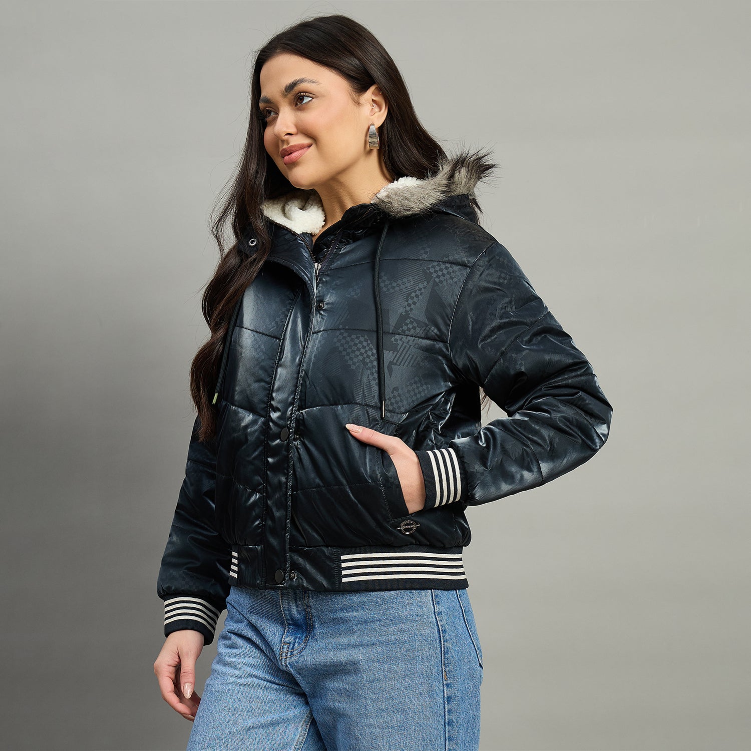 Duke Urban Women Full Sleeve Hooded Jacket (SDZ4089N)