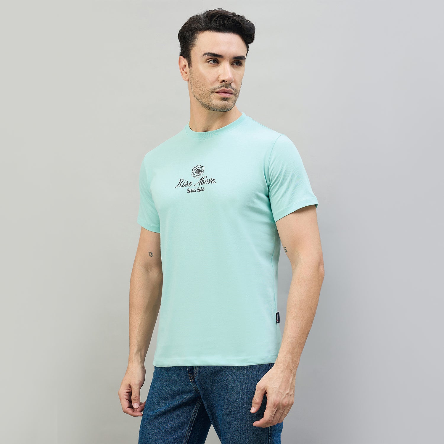 Duke Urban Men Half Sleeve Cotton Smart Fit Casual T-shirt (LF7861)