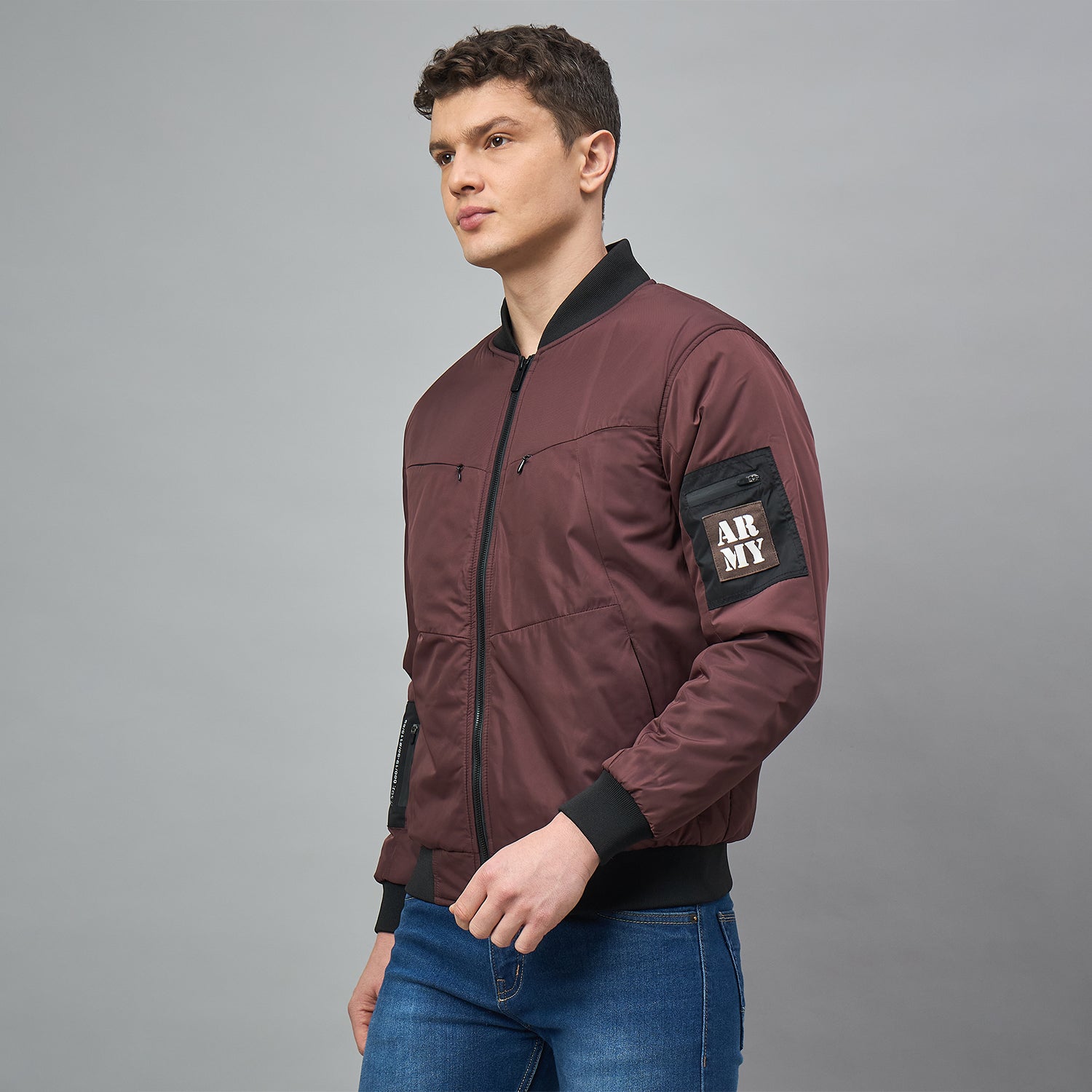 Duke Urban Men Full Sleeve Slim fit Bomber Jacket (SDZ3046)