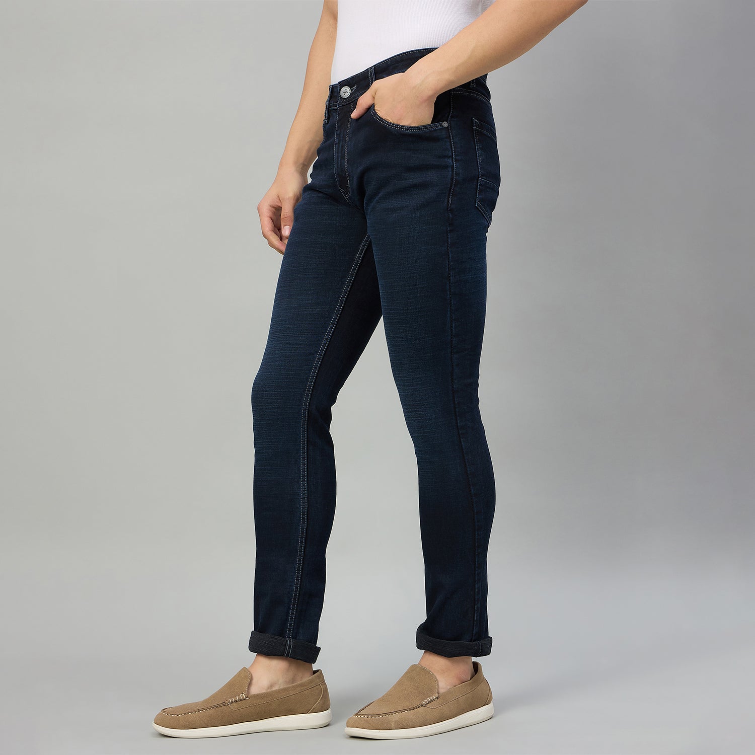 Duke Men Narrow Fit Stretchable Jeans (SDD9235N)