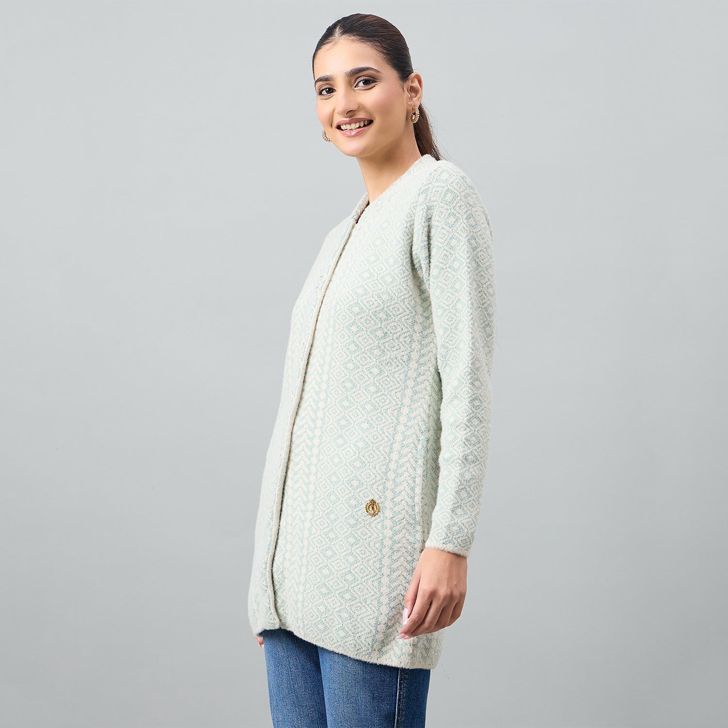 Duke Urban Women Full Sleeve Front Open Regular Cardigan (SDS1286)