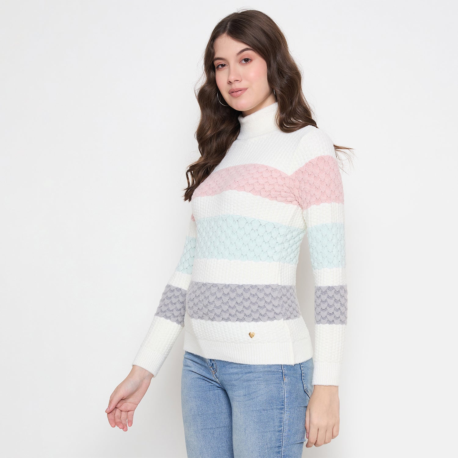 Duke Urban Women Full Sleeve High Neck Pullover (SDS1397)