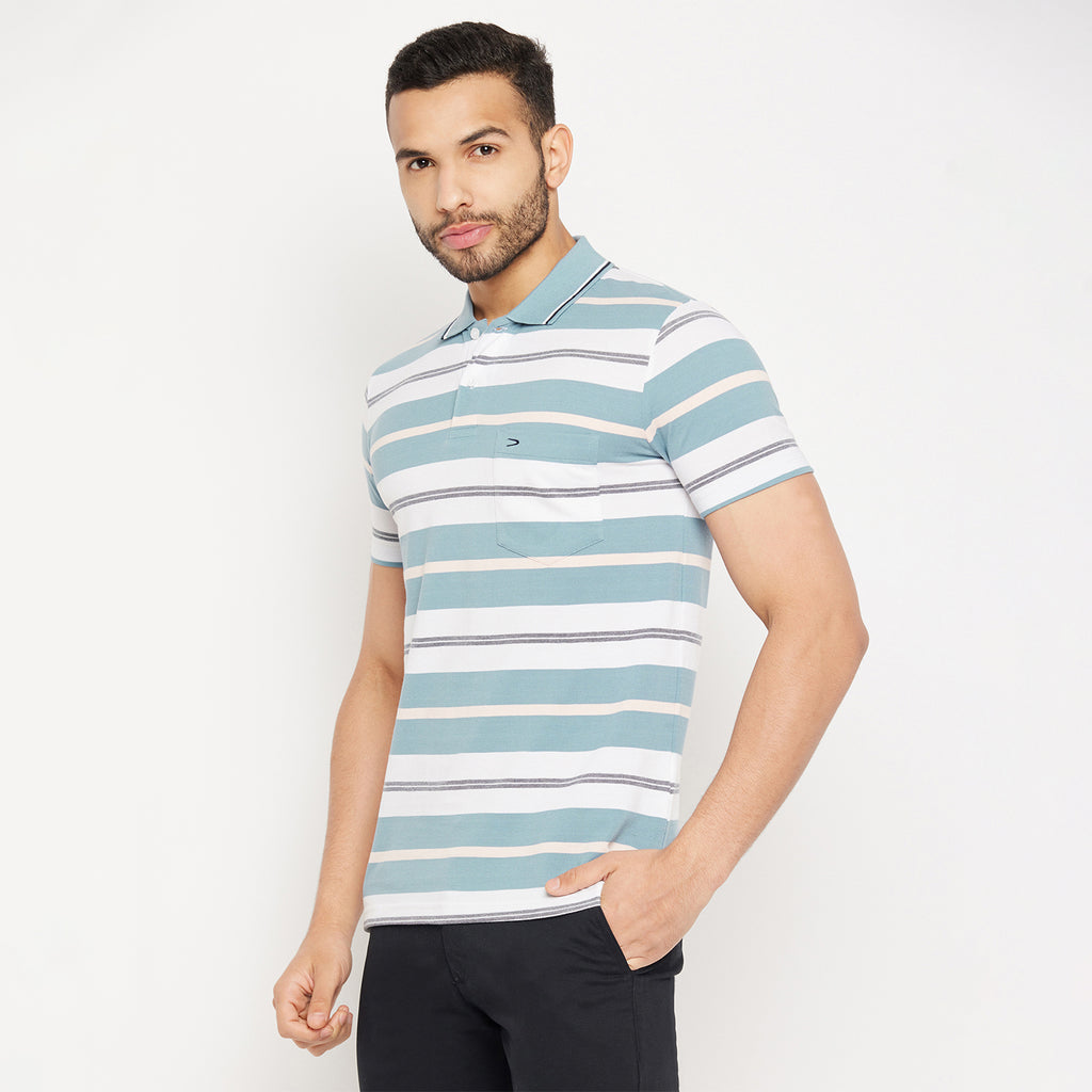 Duke Stardust Men Half Sleeve Polo Neck Cotton T-shirt (1219)