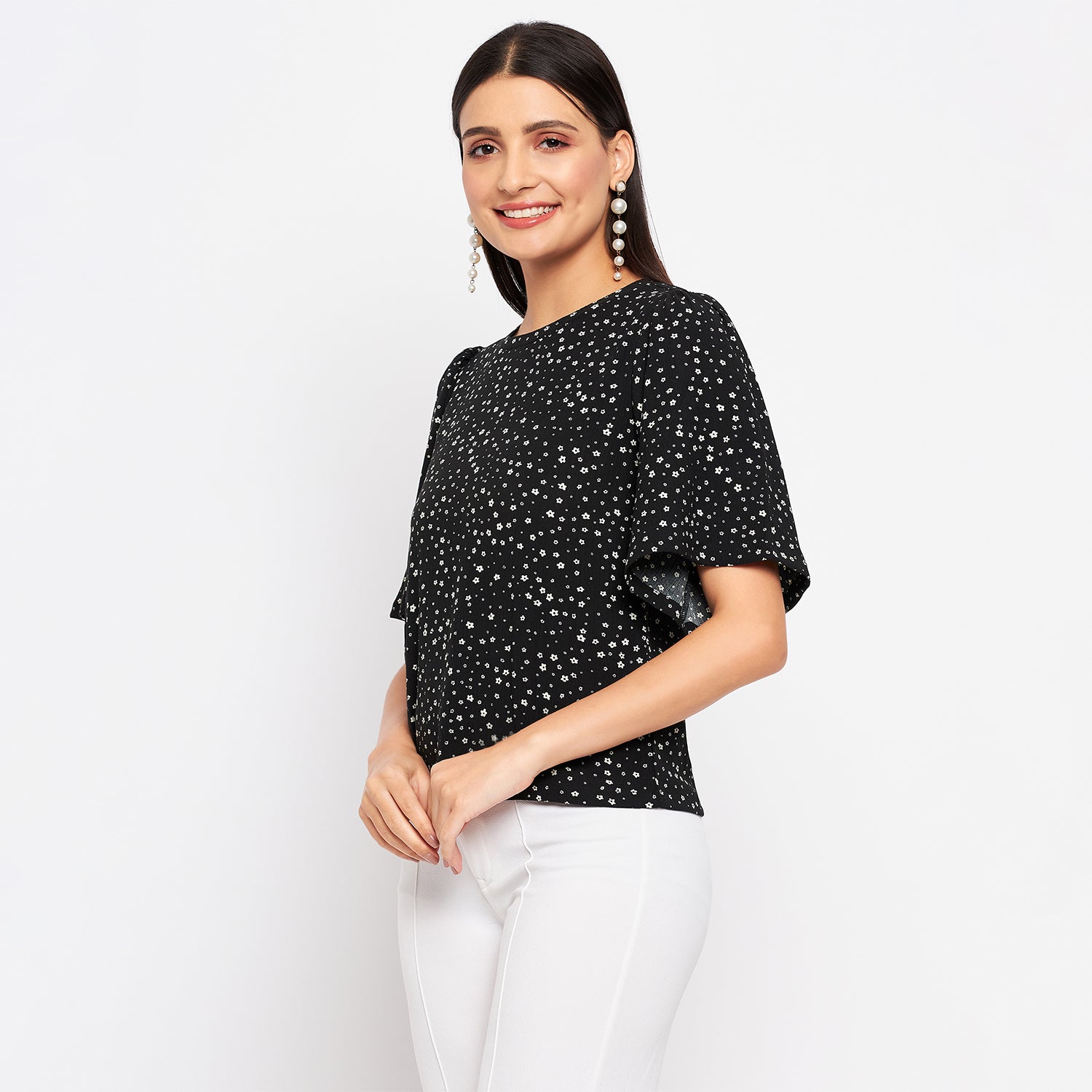 Duke Stardust Women Round Neck Half Sleeve Printed Top (SDX3268)