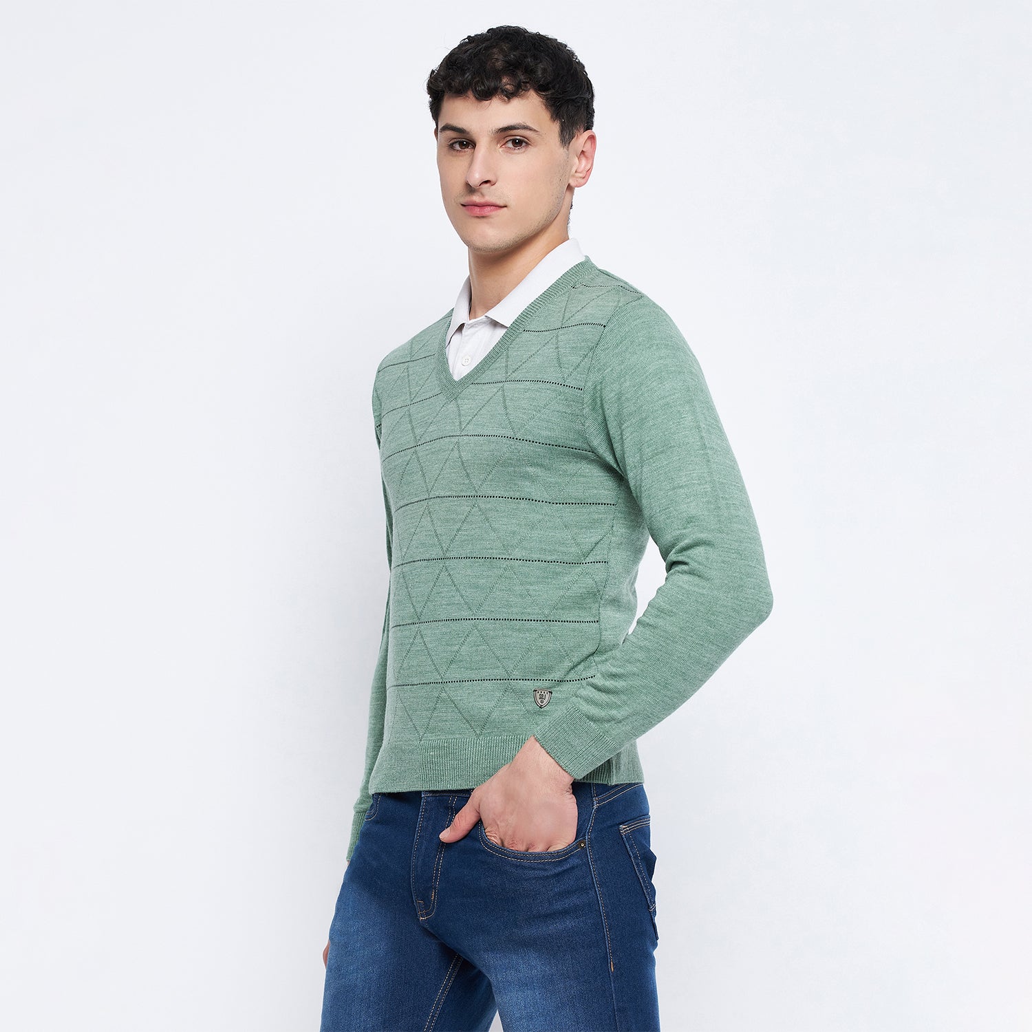 Duke Urban Men Full Sleeve V-Neck Sweater (SDS8089)