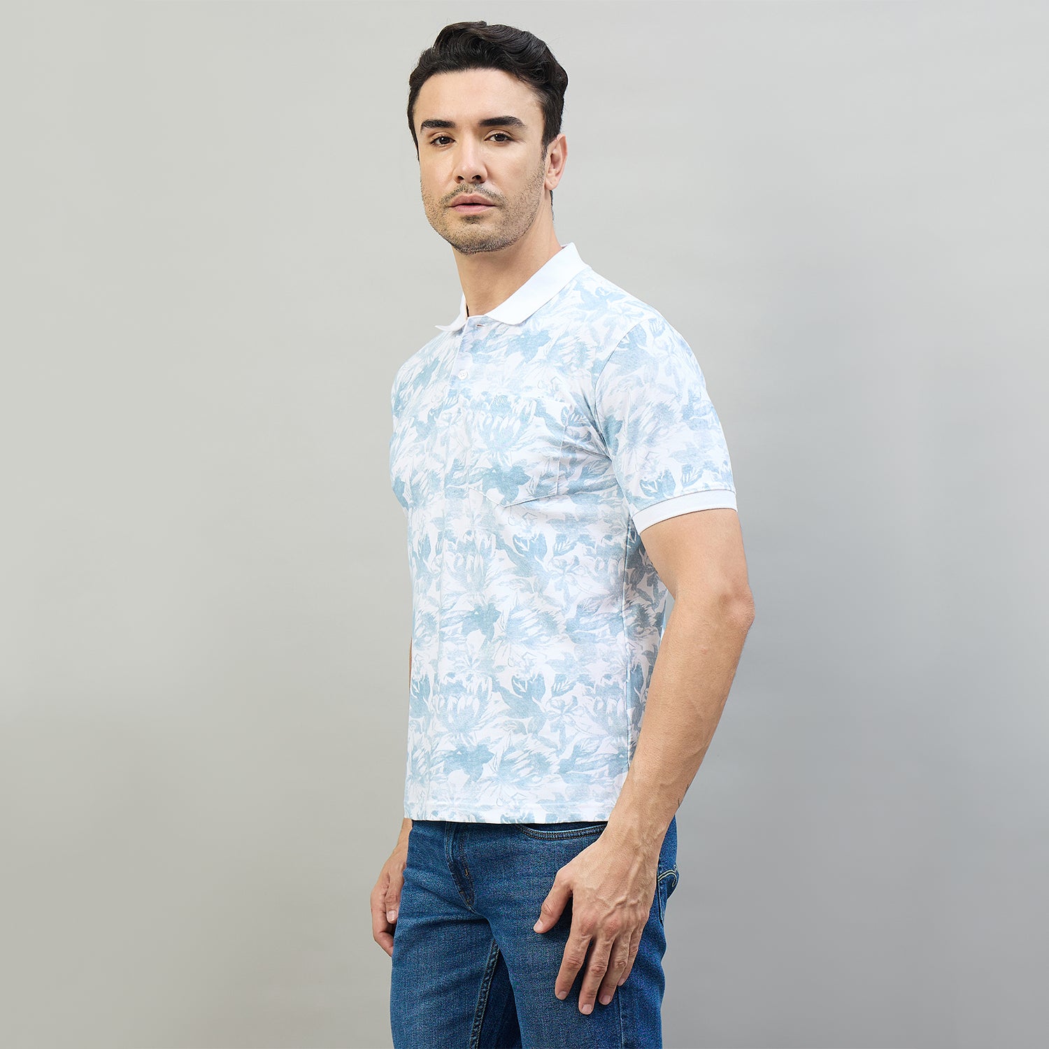 Duke Urban Men Half Sleeve Cotton Smart Fit Casual T-shirt (LF7980)
