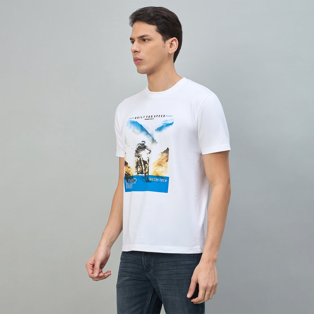 Duke Urban Men Graphic Print Half Sleeve Round Neck Casual Tshirt (LF7543)