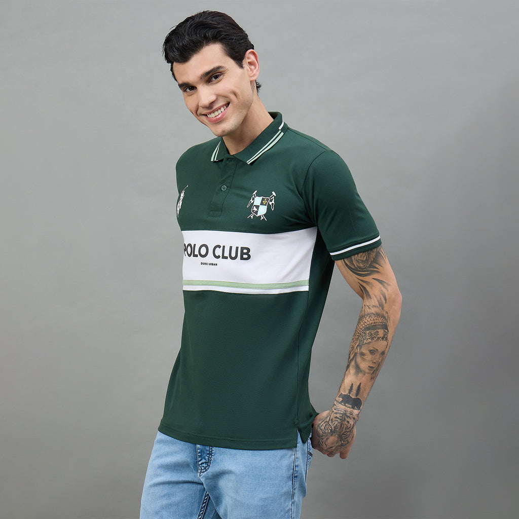 Duke Urban Men Half Sleeve Printed Slim fit Polo T-Shirt (LF7660)