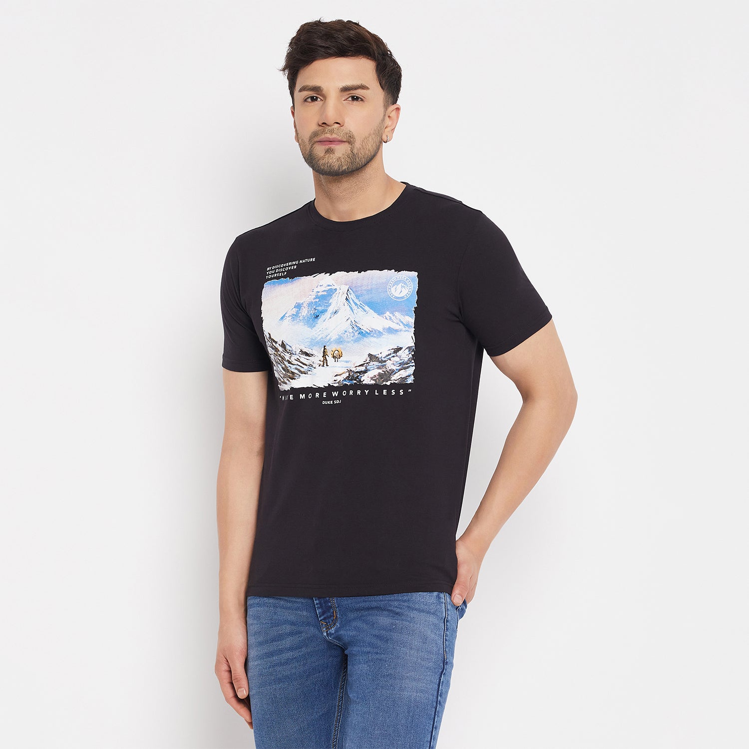 Duke Stardust Men Half Sleeve Cotton T-shirt (MLF5746)