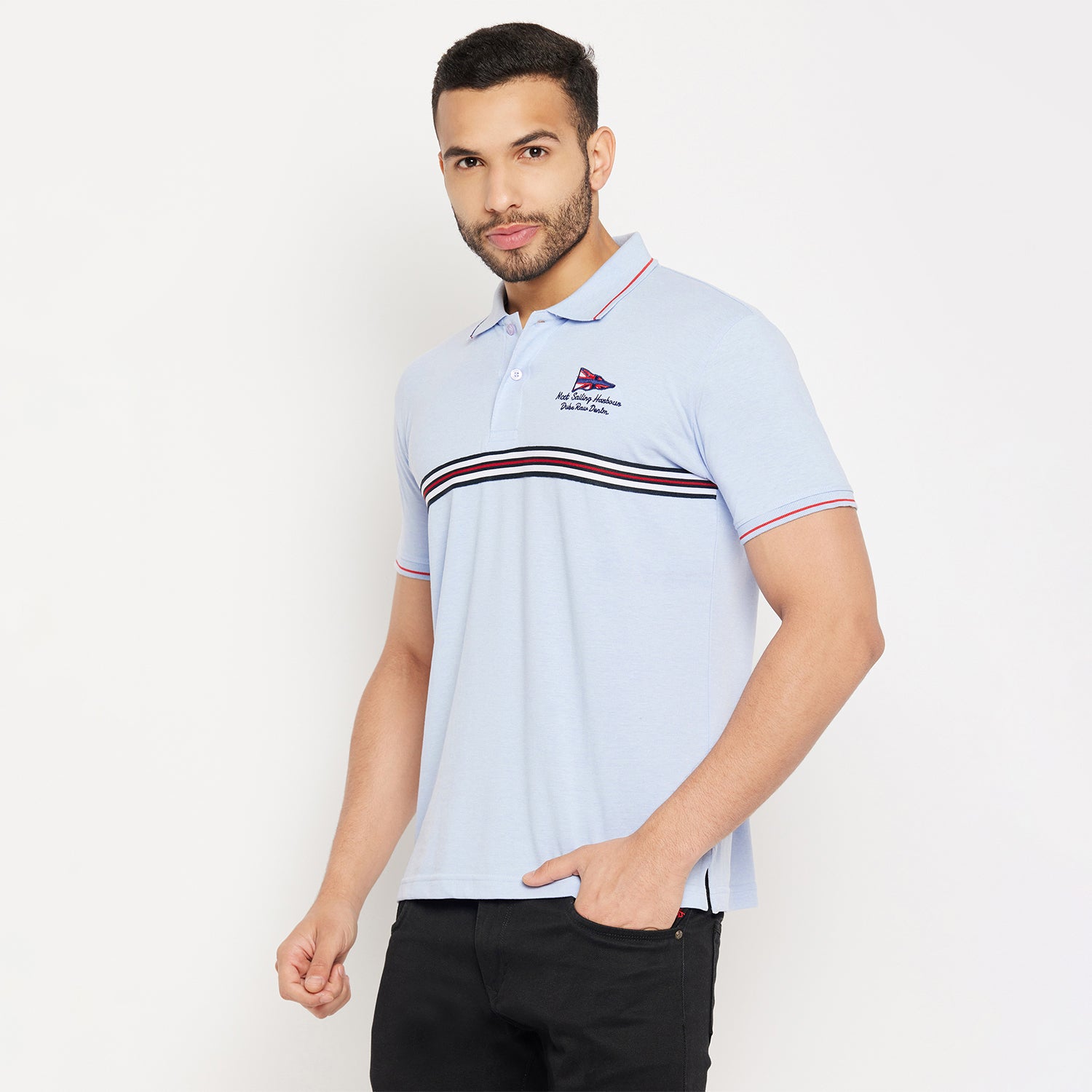 Duke Stardust Men Half Sleeve Polo Neck Cotton T-shirt (3934)
