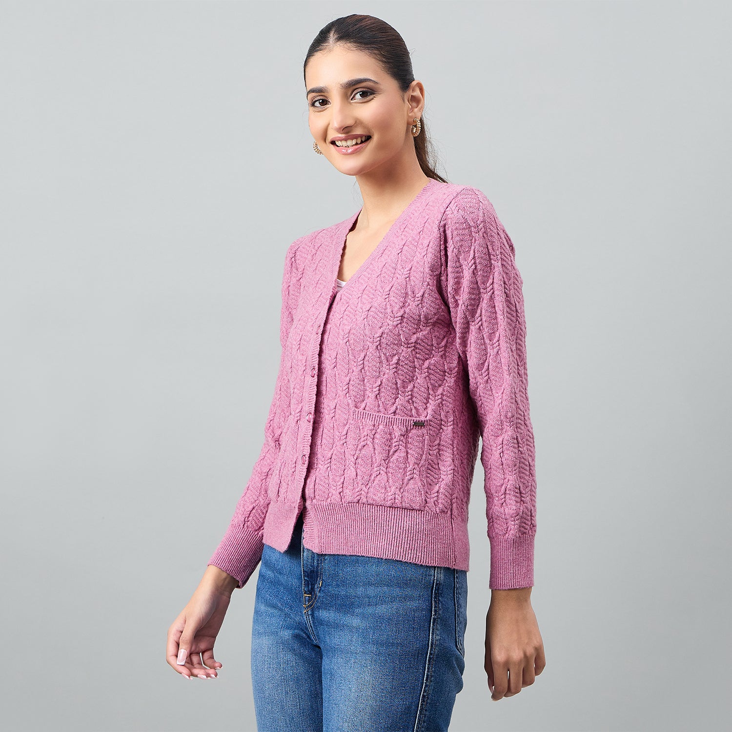 Duke Urban Women Full Sleeve Front Open Regular Cardigan (SDS1291)