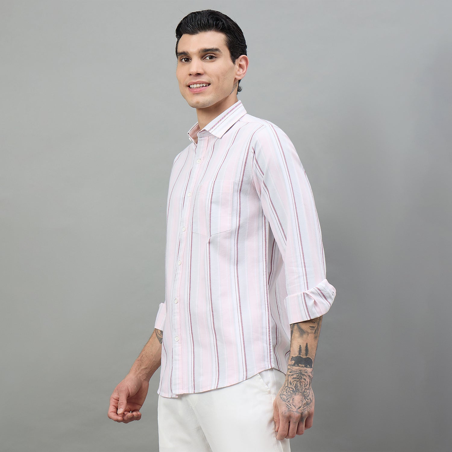 Duke Urban Men Checkered Pure Cotton Slim Fit Casual Full Sleeve Shirt (SDO9STF)