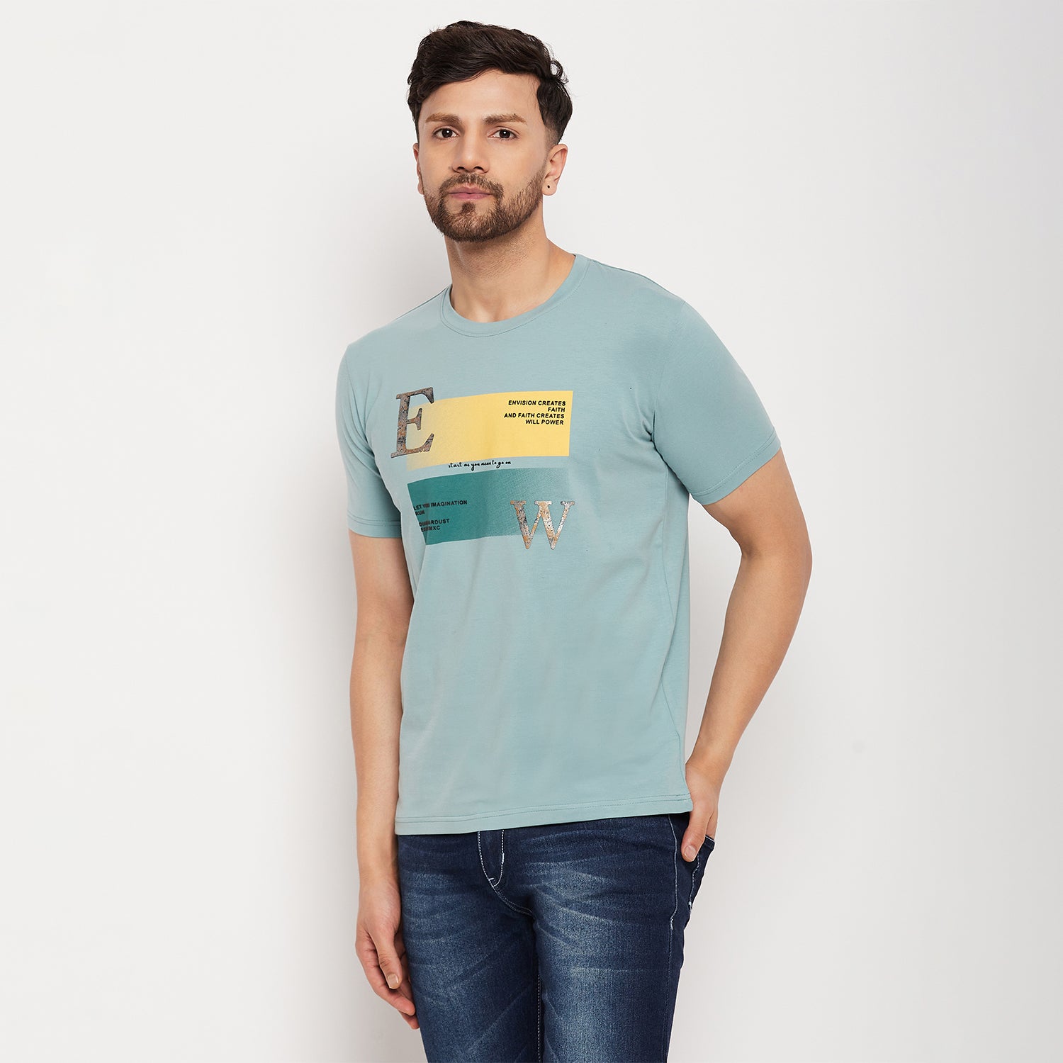 Duke Stardust Men Half Sleeve Cotton T-shirt (LF5818)