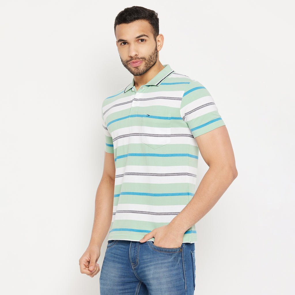 Duke Stardust Men Half Sleeve Polo Neck Cotton T-shirt (1219)
