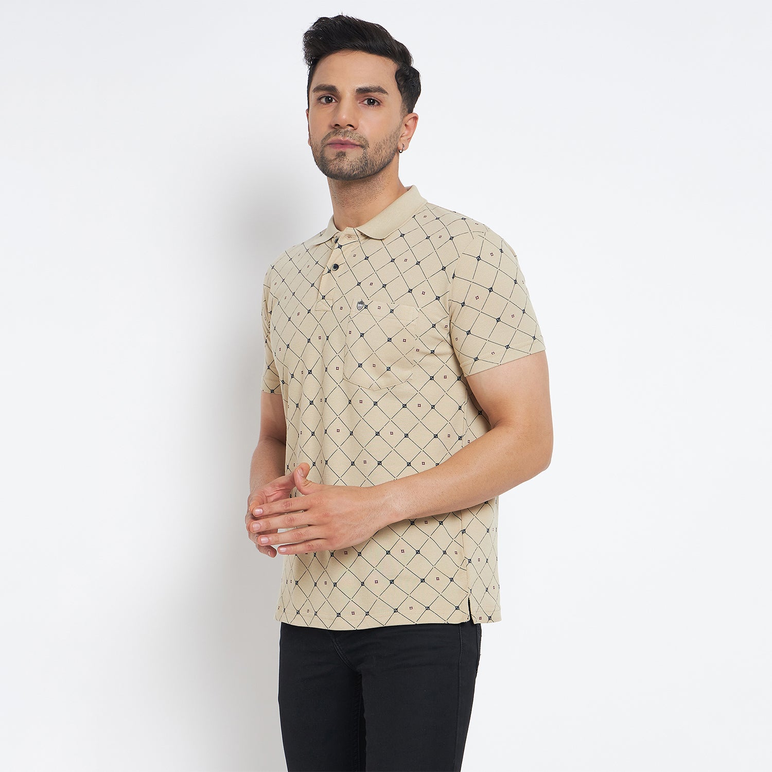 Duke Stardust Men Half Sleeve Cotton T-shirt (MLF7116)