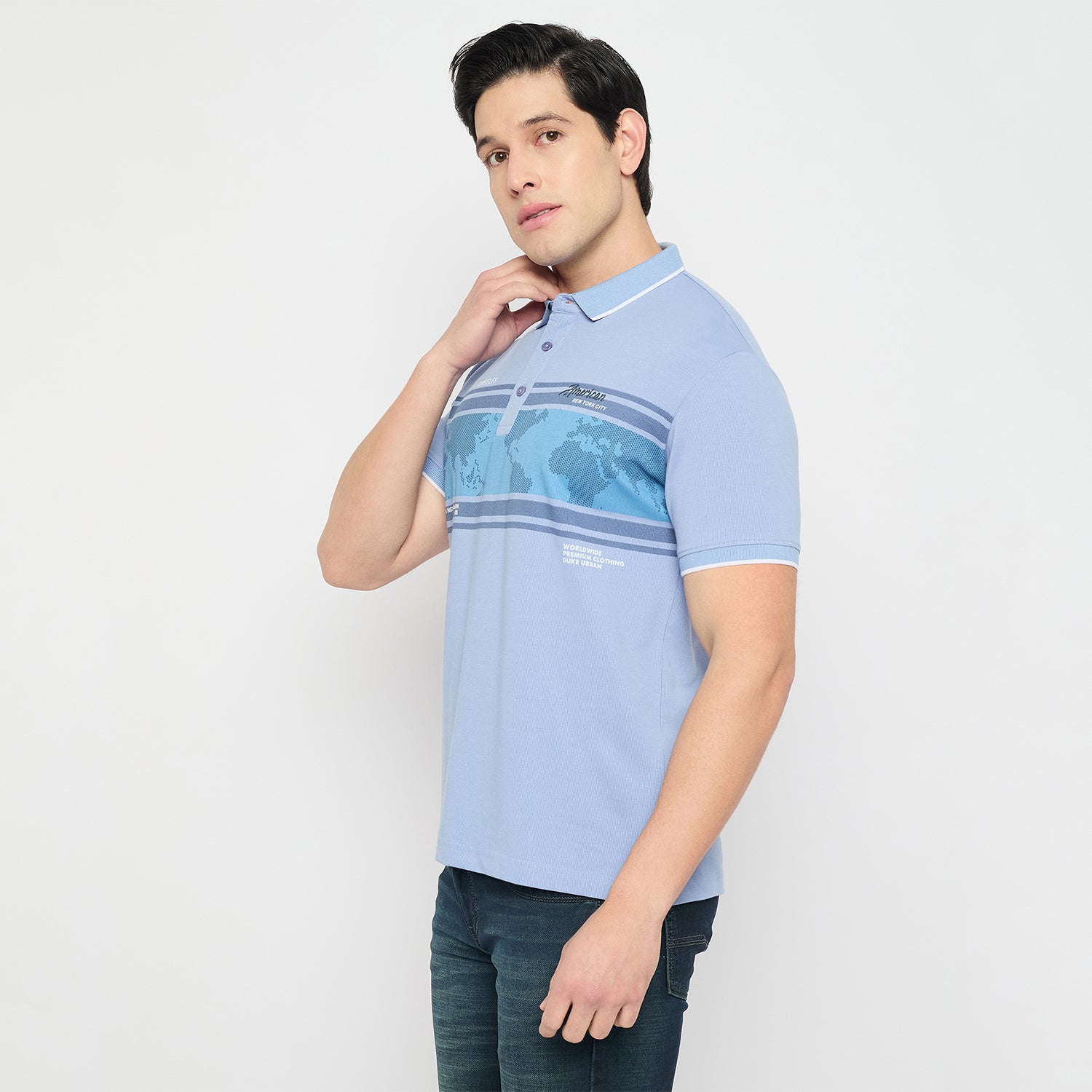 Duke Urban Men Half Sleeve Cotton Polo Tshirt(LF7167)