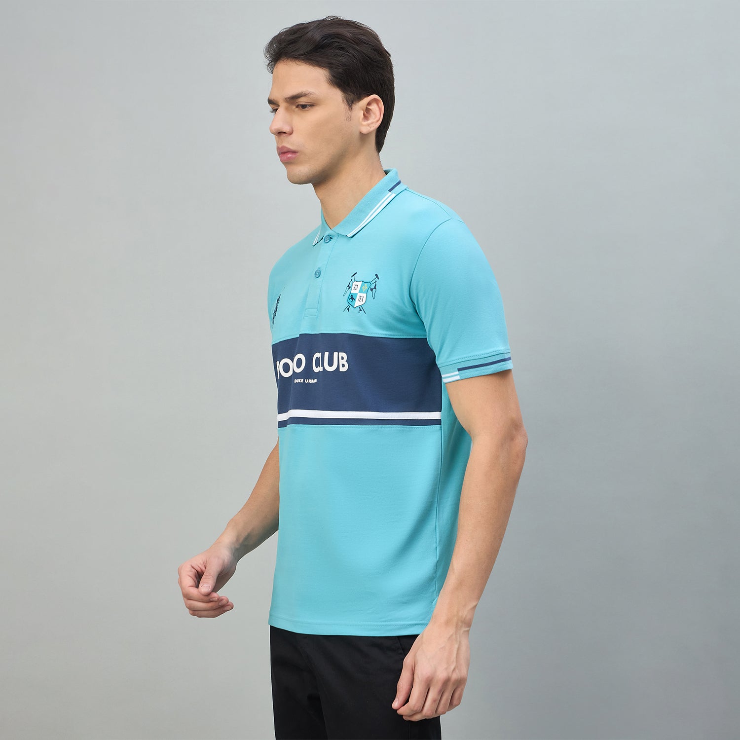 Duke Urban Men Half Sleeve Printed Slim fit Polo T-Shirt (LF7660)