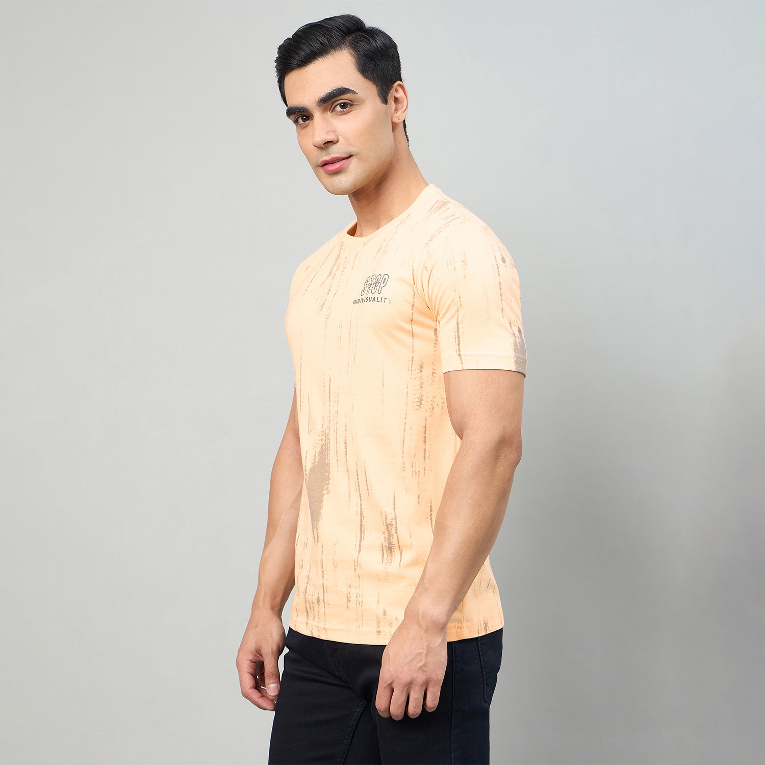 Duke Men Half Sleeve Cotton Smart Fit Casual T-shirt (LF7874)