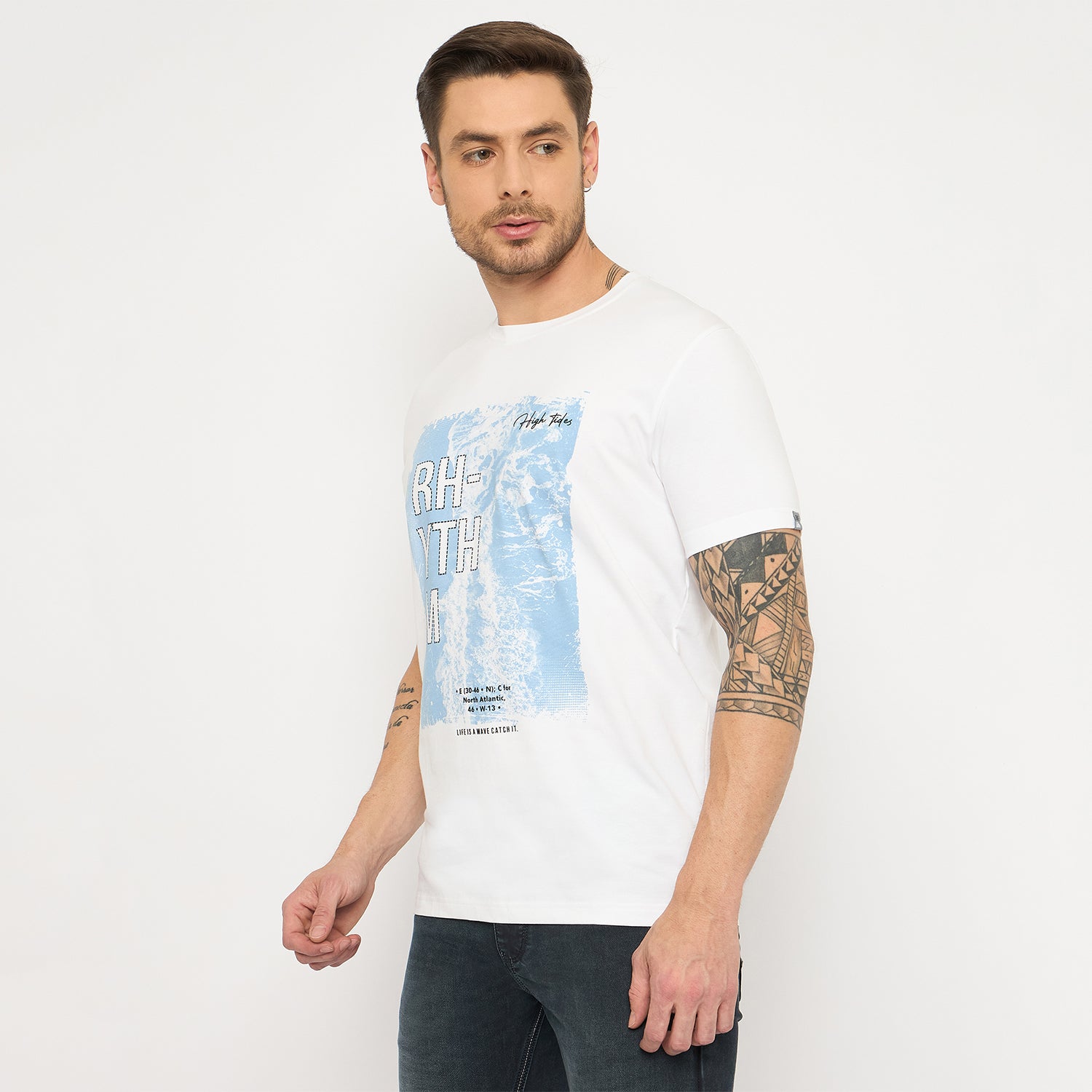 Duke Urban Men Half Sleeve Cotton Tshirt (LF7434)