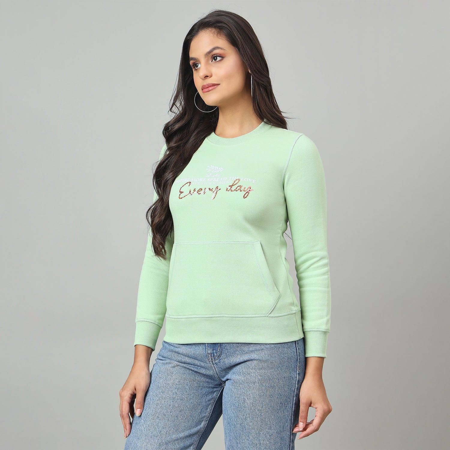 Duke Urban Women Round Neck Regular Sweatshirt (LFX1003)