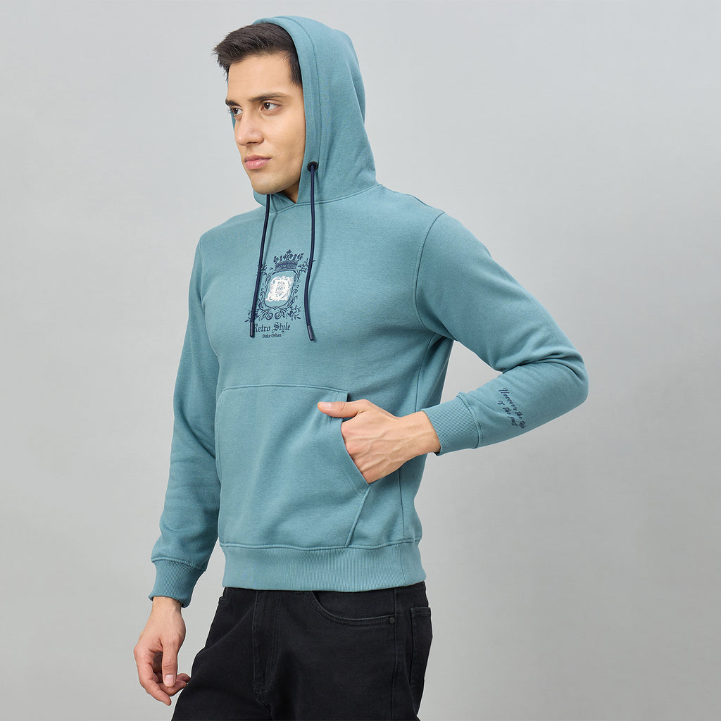 Duke Men Full Sleeve Hooded Regular Sweatshirt (LF6481)