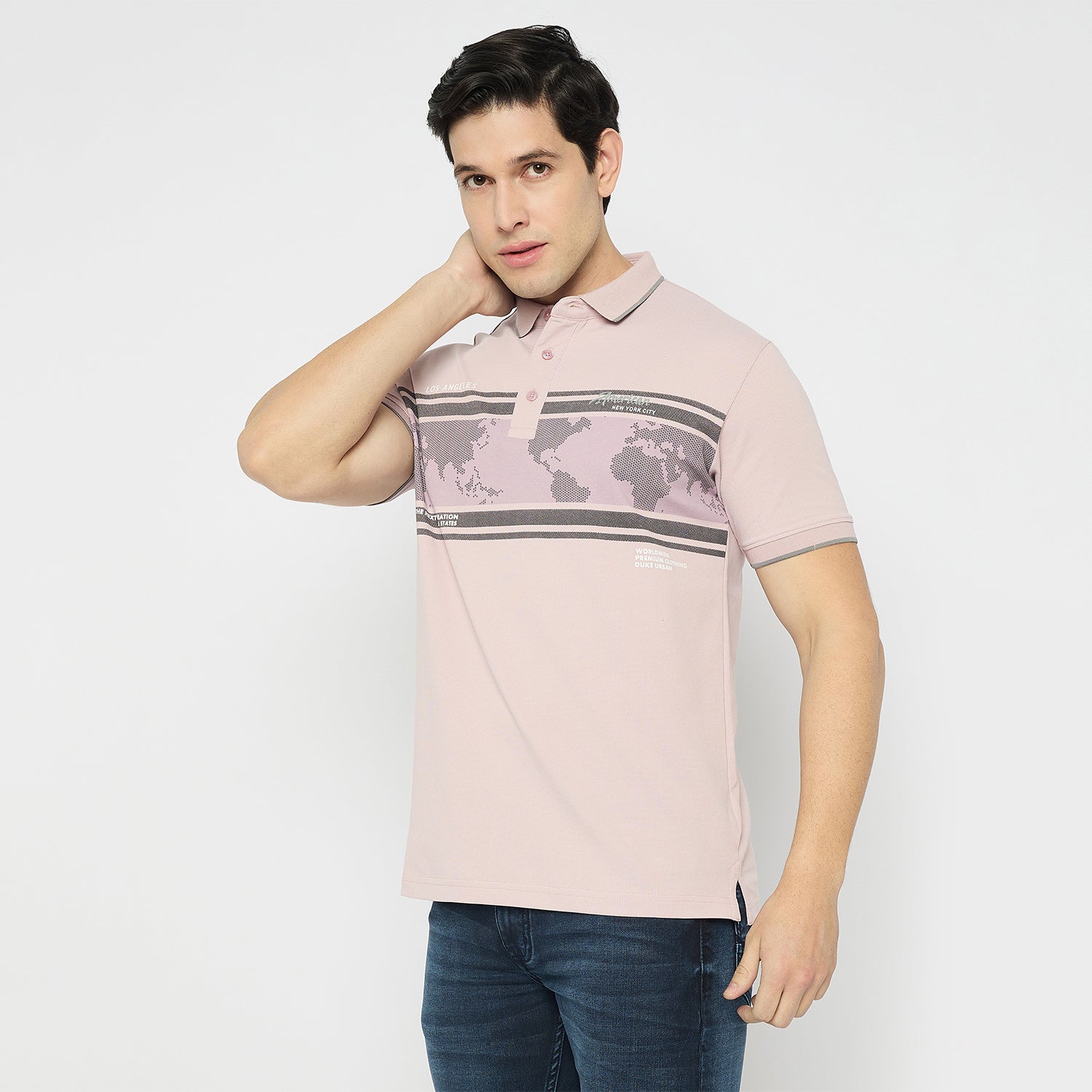 Duke Urban Men Half Sleeve Cotton Polo Tshirt(LF7167)