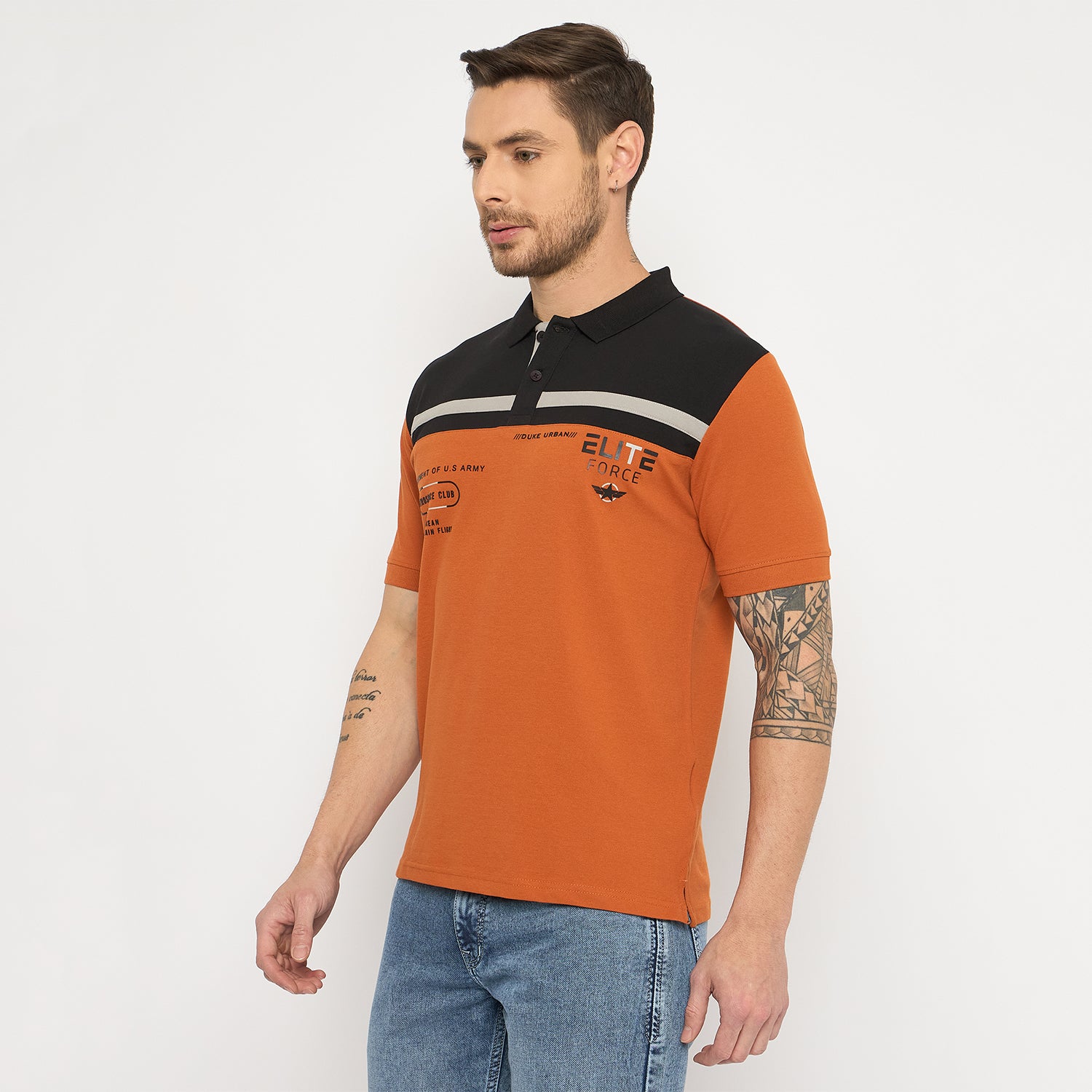 Duke Urban Men Half Sleeve Cotton Tshirt (LF7169)