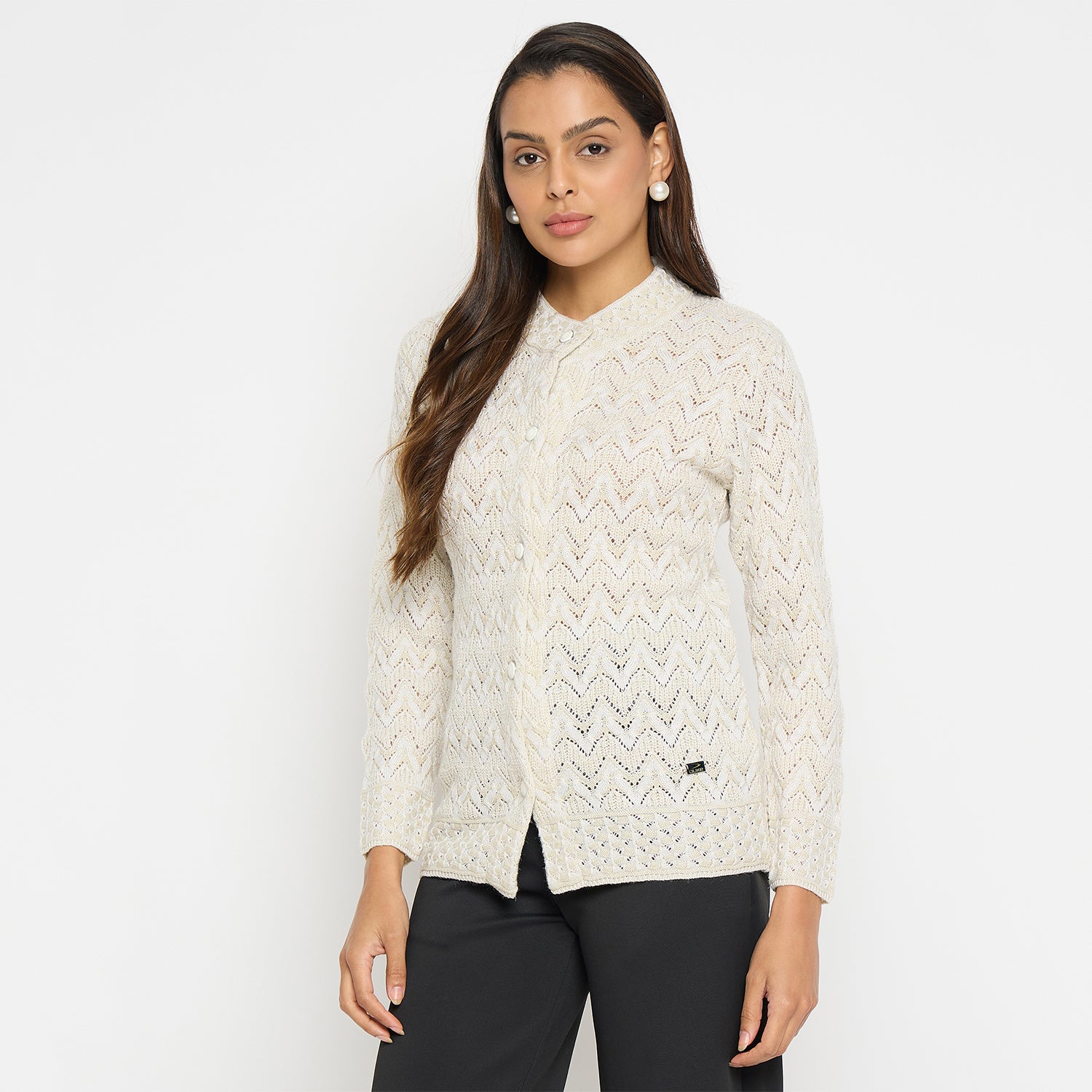 Duke Stardust Women Full Sleeve Round Neck Cardigan (SDS1059R)