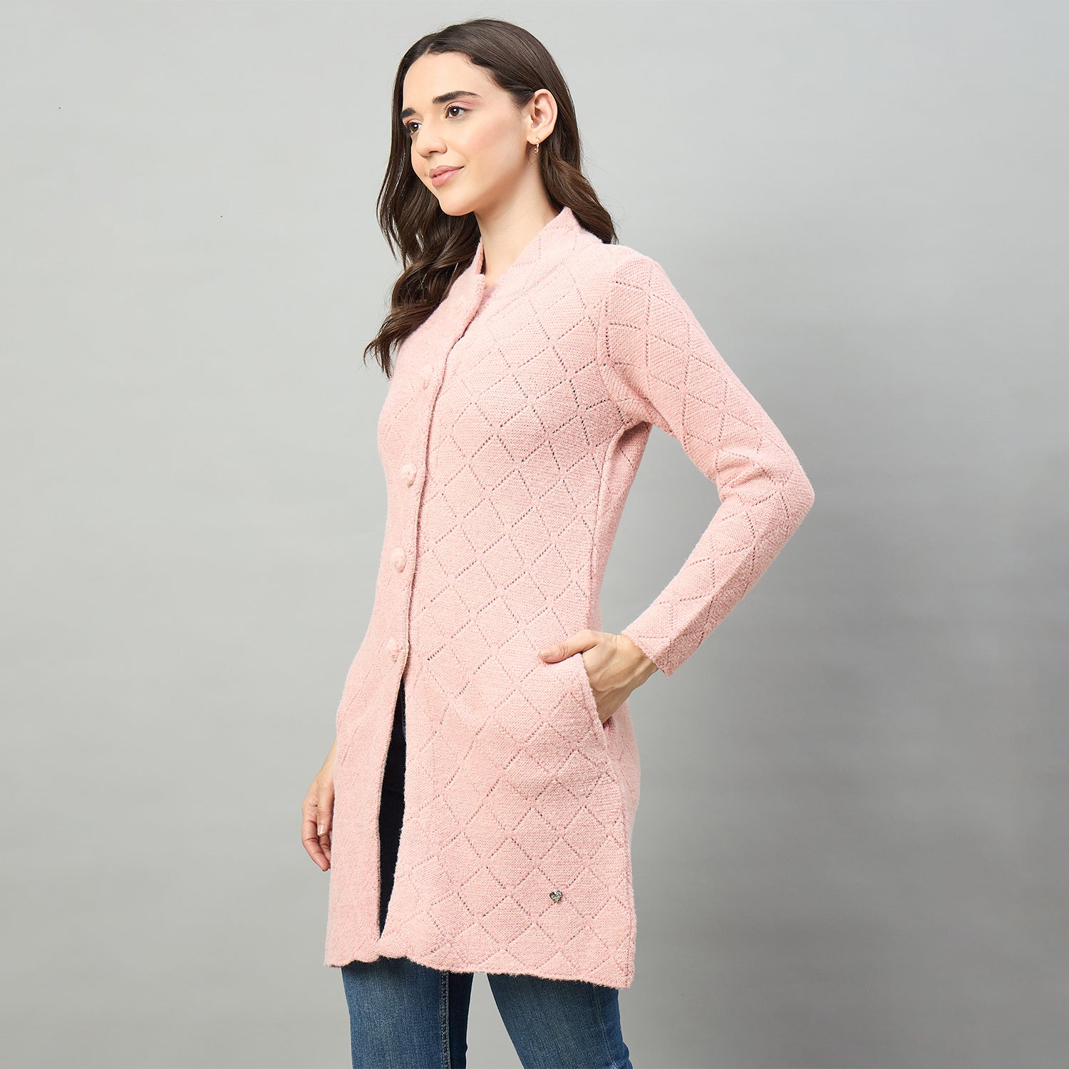 Duke Urban Women Collared Full Sleeve Regular Sweater (SDS1462)