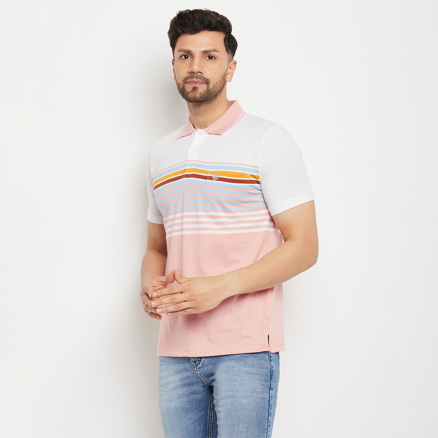 Duke Stardust Men Half Sleeve Polo Neck Cotton T-shirt (LF5885)