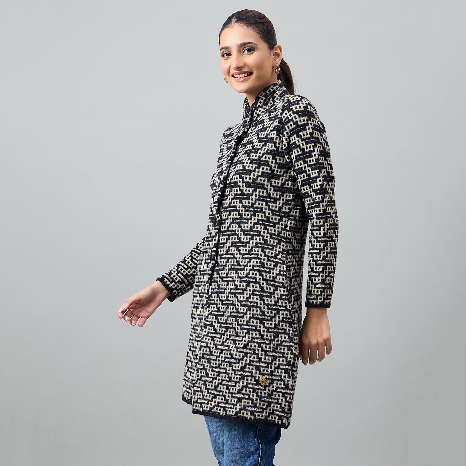 Duke Urban Women Long Coat Regular Sweater (SDS1325)