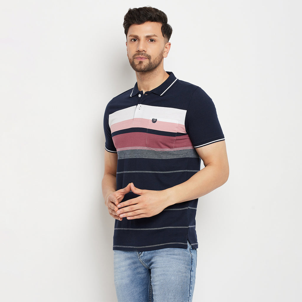 Duke Stardust Men Half Sleeve Polo Neck Cotton T-shirt (LF5804)
