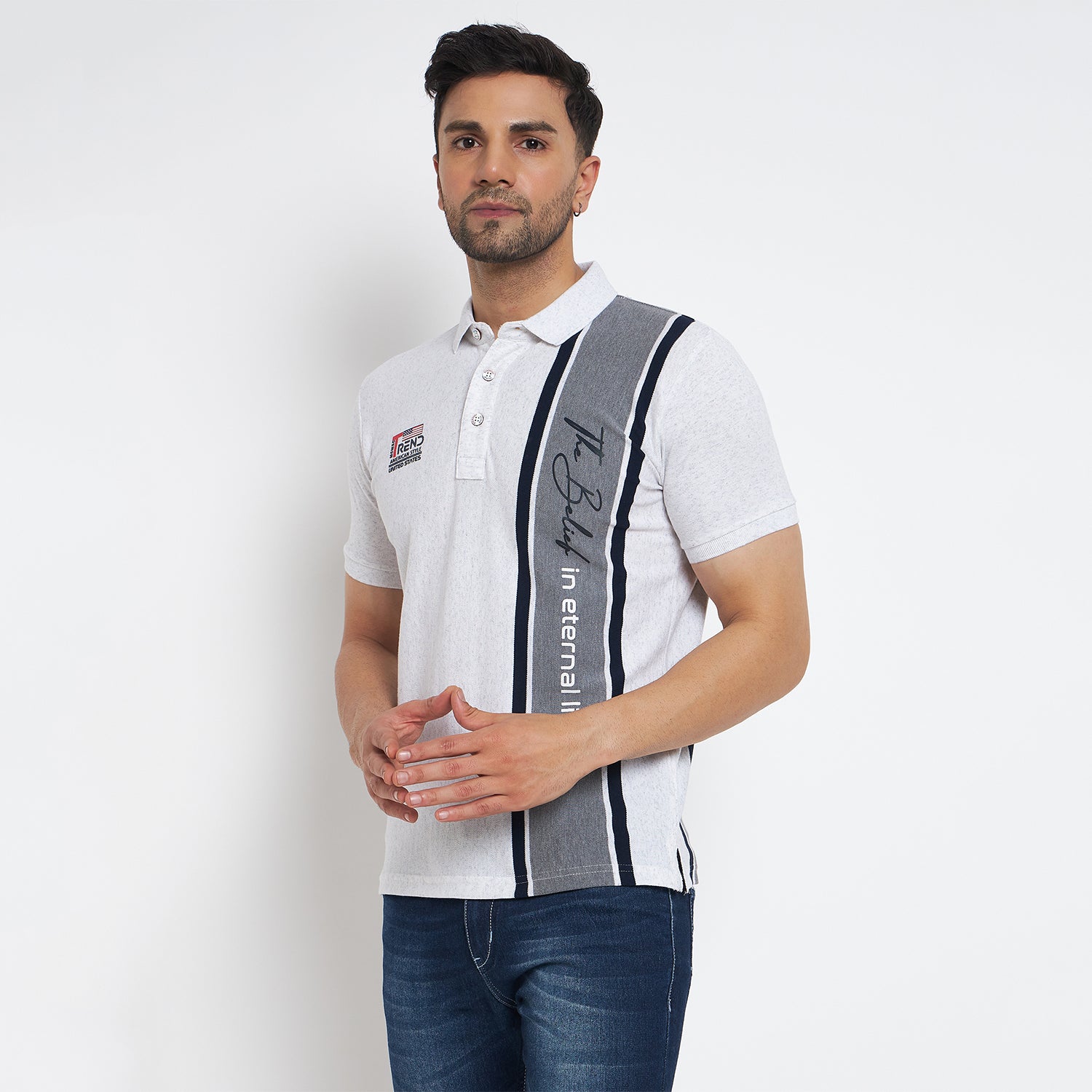 Duke Stardust Men Half Sleeve Cotton T-Shirt (LF7019)